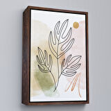 Kahverengi Çerçeveli İskandinav Soyut Tablo