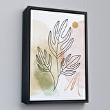 Kahverengi Çerçeveli İskandinav Soyut Tablo