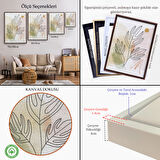 Kahverengi Çerçeveli İskandinav Soyut Tablo