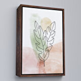 Kahverengi Çerçeveli İskandinav Soyut Tablo