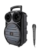 Bluetooth Taşınabilir Karaoke Hoparlör 6.5 İnç Mikrofonlu RGB Işıklı USB TF Kart Destekli
