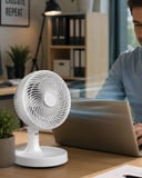 Kompakt Mini Fan Otomatik Salınımlı Sessiz Masaüstü Vantilatör