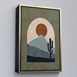 Siyah Çerçeveli Balon ile Uçan Sevimli Yavru Fil Tablosu