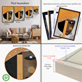 Beyaz Çerçeveli Renkli Soyut Kadın Tablosu