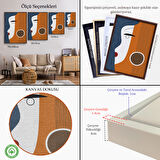 Siyah Çerçeveli Renkli Soyut Kadın Tablosu