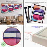 Siyah Çerçeveli Suluboya Görünümlü Renkli Soyut Tablo