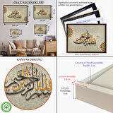 Siyah Çerçeveli İslami Dini Kanvas Duvar Tablosu