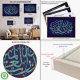 Siyah Çerçeveli Allaha Şükürler Olsun, Yazılı Dekoratif Kanvas Tablo