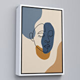 Siyah Çerçeveli Renkli Soyut Kadın Tablosu