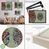 Altın Çerçeveli Allah'ın Rengiyle Boyandık. Allah'tan Daha Güzel Rengi Kim Verebilir? Ayet Tablo