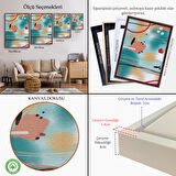 Siyah Çerçeveli Renkli Soyut Şekiller Tablosu