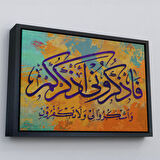 Altın Çerçeveli Beni Anın ki, Sizi Anayım; Şükredin, Nankörlük Etmeyin, Bakara Suresi Tablo