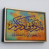 Siyah Çerçeveli Beni Anın ki, Sizi Anayım; Şükredin, Nankörlük Etmeyin, Bakara Suresi Tablo