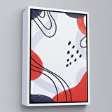 Kahverengi Çerçeveli Renkli Soyut Şekiller Tablosu