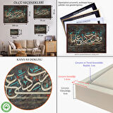 Beyaz Çerçeveli Rabbim, İlmimi Artır! Taha Suresi 114. Ayet Yazılı Dekoratif Kanvas Tablo