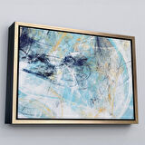 Kahverengi Çerçeveli Fütüristlik Soyut Dekoratif Kanvas Duvar Tablosu