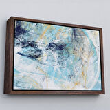 Siyah Çerçeveli Fütüristlik Soyut Dekoratif Kanvas Duvar Tablosu