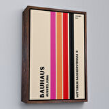 Siyah Çerçeveli Renkli Soyut Çiçekler Tablosu