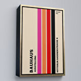 Siyah Çerçeveli Renkli Soyut Çiçekler Tablosu