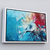 Kahverengi Çerçeveli Soyut Yağlıboya Görünüm Dekoratif Kanvas Duvar Tablo