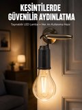 Şarjlı Aydınlatma Ampul Tasarımlı Ambians Işık Askılı Kamp Lambası