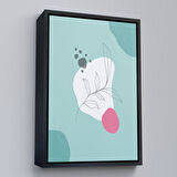 Siyah Çerçeveli Renkli Soyut Geometrik Şekiller Tablosu