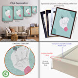 Siyah Çerçeveli Renkli Soyut Geometrik Şekiller Tablosu