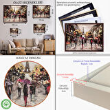 Kahverengi Çerçeveli Fransa Paris Eyfel Manzara Manzaralı Dekoratif Duvar Tablosu