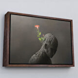 Altın Çerçeveli Zıtlık Ve Hayal Gücü Temalı Dekoratif Kanvas Tablo