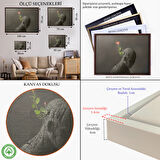 Altın Çerçeveli Zıtlık Ve Hayal Gücü Temalı Dekoratif Kanvas Tablo