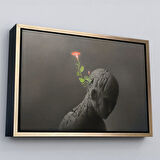 Siyah Çerçeveli Zıtlık Ve Hayal Gücü Temalı Dekoratif Kanvas Tablo