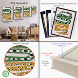 Siyah Çerçeveli Soyut Gözlü Ezoterik Yılan Tablosu