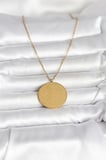 316L Çelik Gold Renk Ayetel Kürsi ve Allah Yazılı Kolye 5886