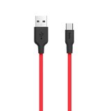 HOCO X21 USB to Type-C 3A Silikon Hızlı Şarj ve Data Kablosu-(5775)