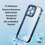 Baseus Glitter iPhone 14 Pro Max 6.7 Renkli Kenar Silikon Kılıf + Tempered Ekran Koruyucu Set-(5775)
