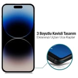 ALLY İPhone 14 Pro 6.1 3D Full Privacy Gizlilik Cam Ekran Koruyucu Anti-Spy-(5775)