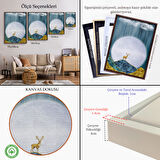 Altın Çerçeveli Modern Tasarım Altın Geyik Tablosu