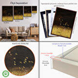 Altın Çerçeveli Altın Kuşlar Manzara Tablosu