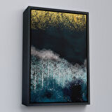 Siyah Çerçeveli Gece Manzarası Tablosu