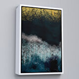 Siyah Çerçeveli Gece Manzarası Tablosu