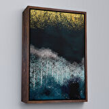 Siyah Çerçeveli Gece Manzarası Tablosu