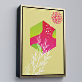 Siyah Çerçeveli Modern Renkli Şekliller Tablosu