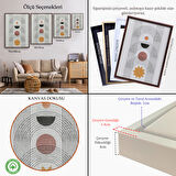 Siyah Çerçeveli Modern Renkli Şekliller Tablosu