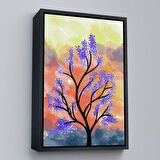 Kahverengi Çerçeveli Modern Renkli Ağaç Tablosu