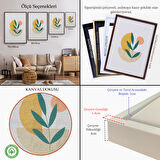 Siyah Çerçeveli Soft İskandinav Soyut Şekiller Tablosu