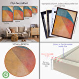 Siyah Çerçeveli Soft İskandinav Soyut Şekiller Tablosu