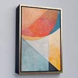 Altın Çerçeveli Soft İskandinav Soyut Şekiller Tablosu