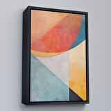 Altın Çerçeveli Soft İskandinav Soyut Şekiller Tablosu