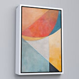 Altın Çerçeveli Soft İskandinav Soyut Şekiller Tablosu