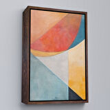 Altın Çerçeveli Soft İskandinav Soyut Şekiller Tablosu